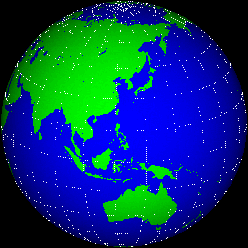(Globus mit Koordinatenlinien)
