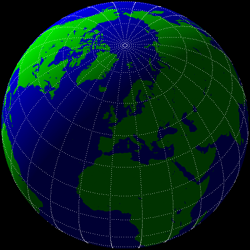 (Globus mit Koordinatenlinien)