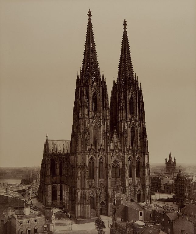 (Aufnahme des Kölner Doms von um 1885)